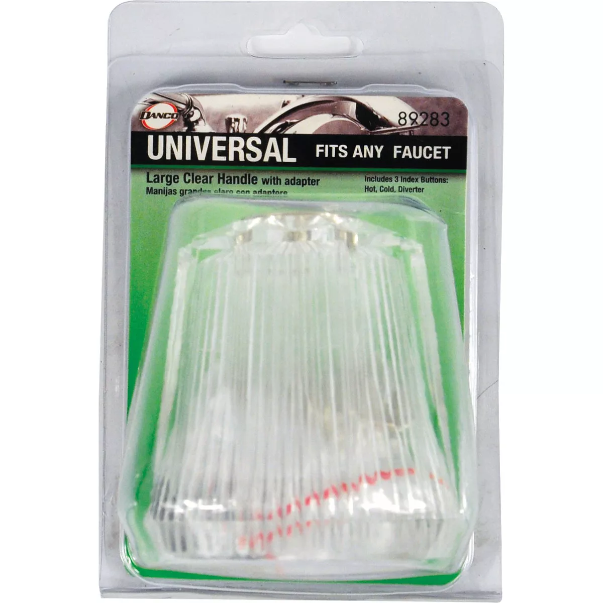 Danco Acrylic Universal Clear/Brushed Nickel Faucet Handle - photo 2