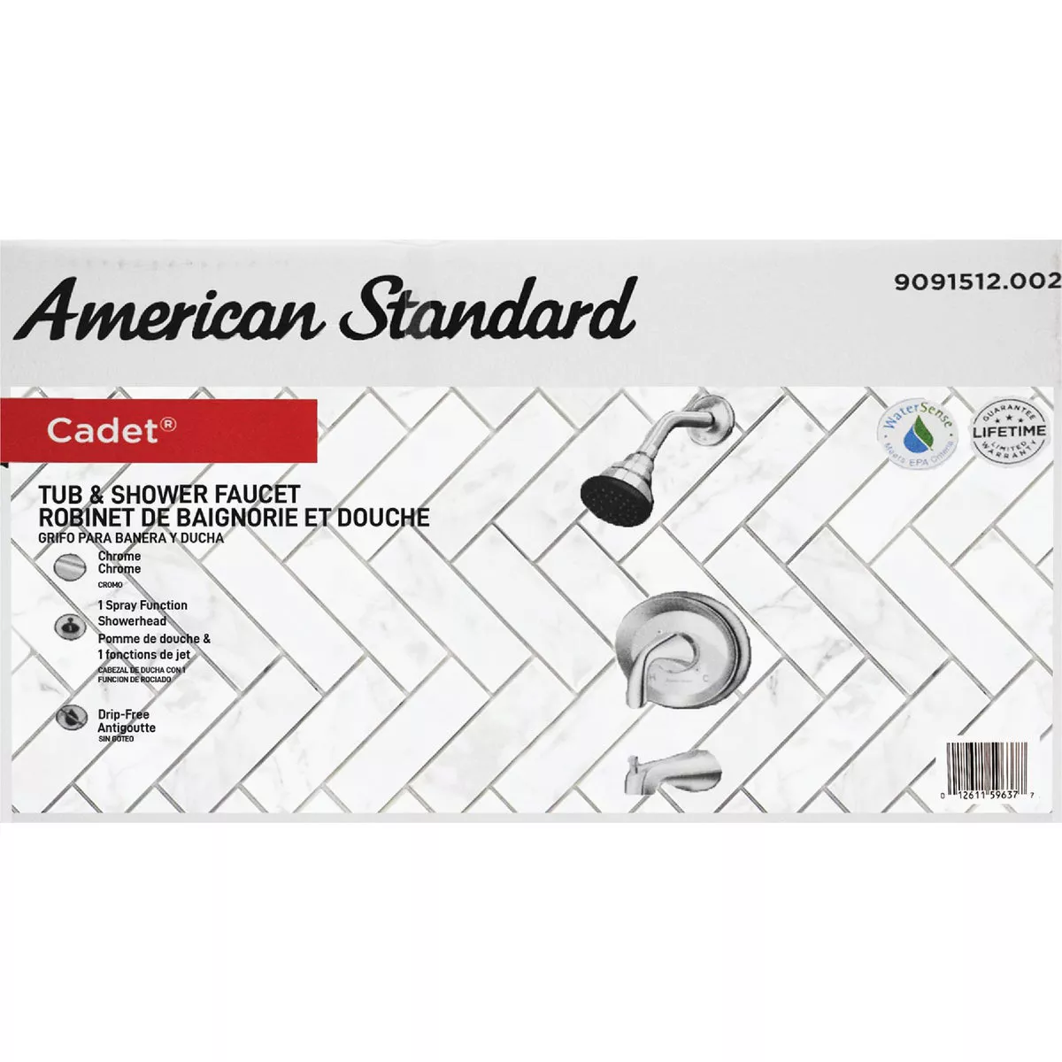 American Standard Cadet Chrome Single-Handle Lever Tub & Shower Faucet - photo 2
