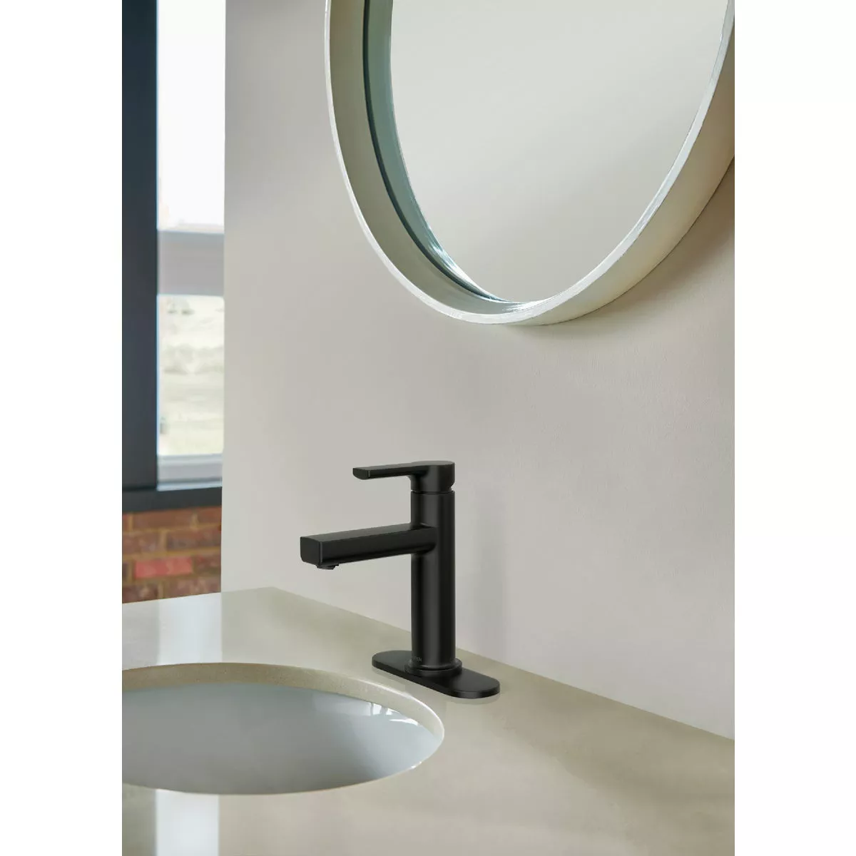 Moen Rinza 1-Handle Lever Centerset Bathroom Faucet, Matte Black - photo 2