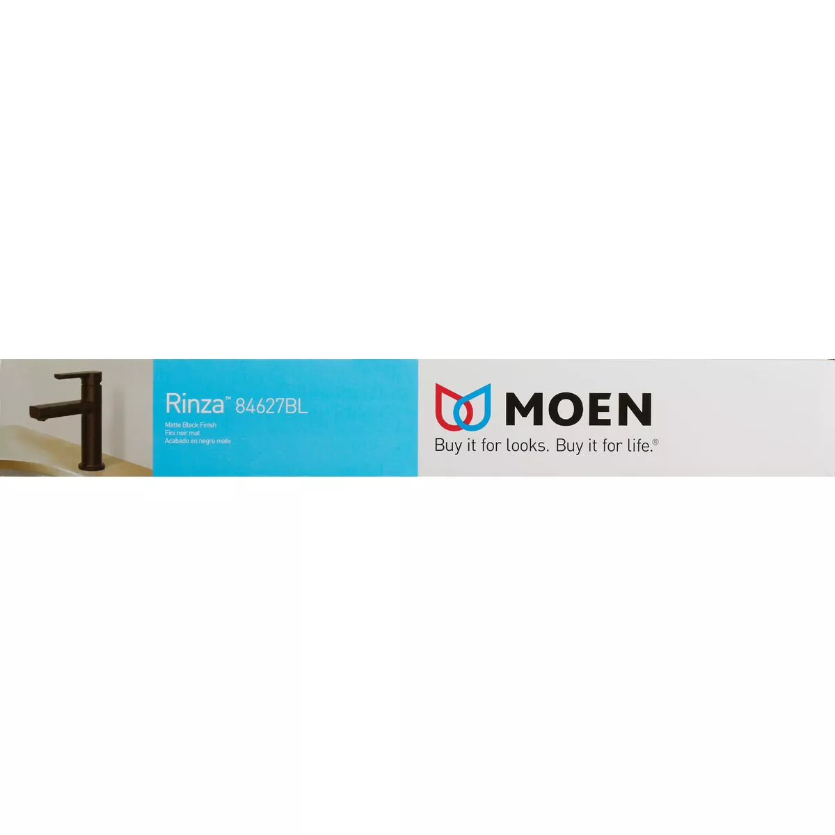 Moen Rinza 1-Handle Lever Centerset Bathroom Faucet, Matte Black - photo 5