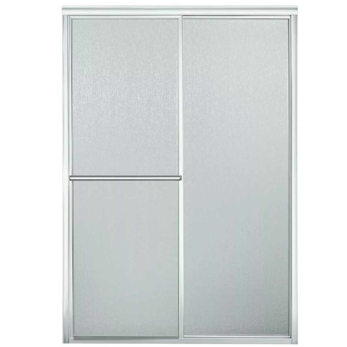 Sterling Deluxe 48-7/8 In. W. X 70 In. H. Chrome Rain Glass Sliding Shower Door - photo 2