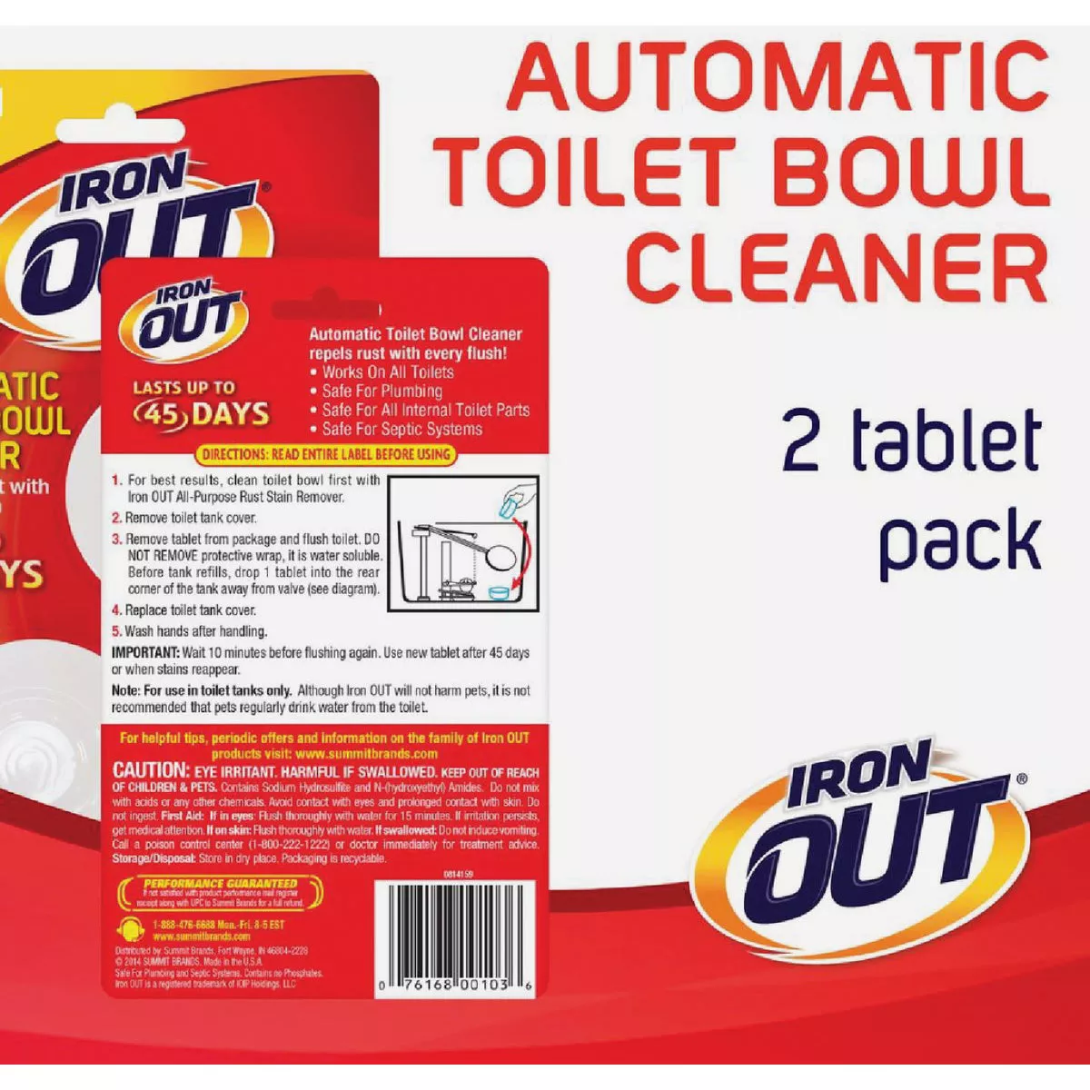 Iron Out Automatic Toilet Bowl Cleaner, 2 Use - photo 2