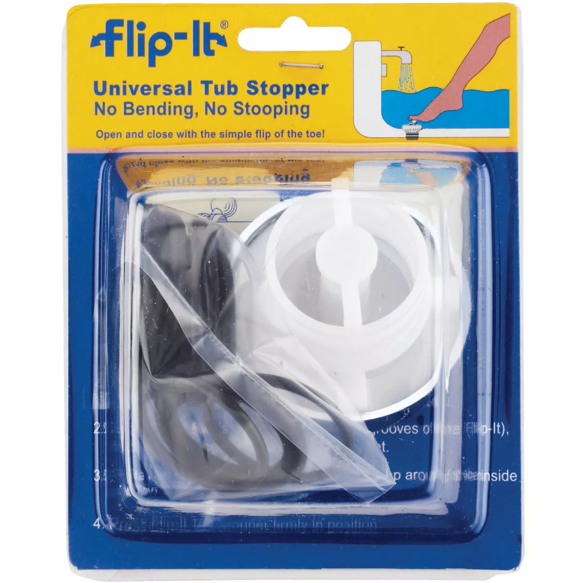 PPP Flip-it Fit All Bathtub Drain Stopper with Chrome Finish - photo 2