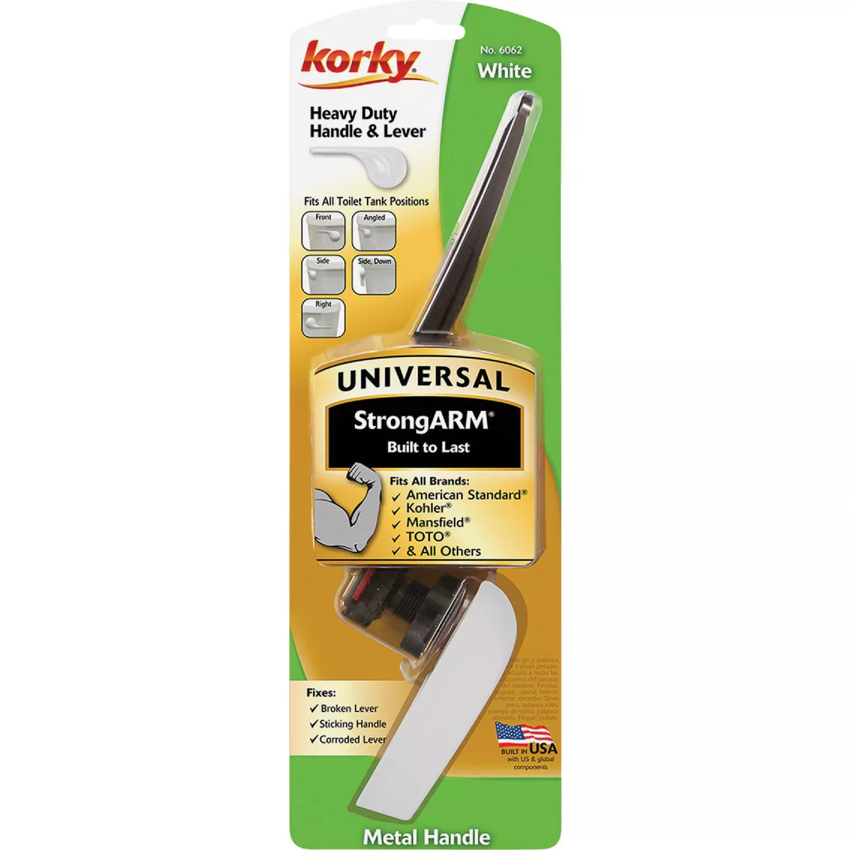 Korky StrongARM Universal White Tank Lever with Wave Style Handle - photo 2