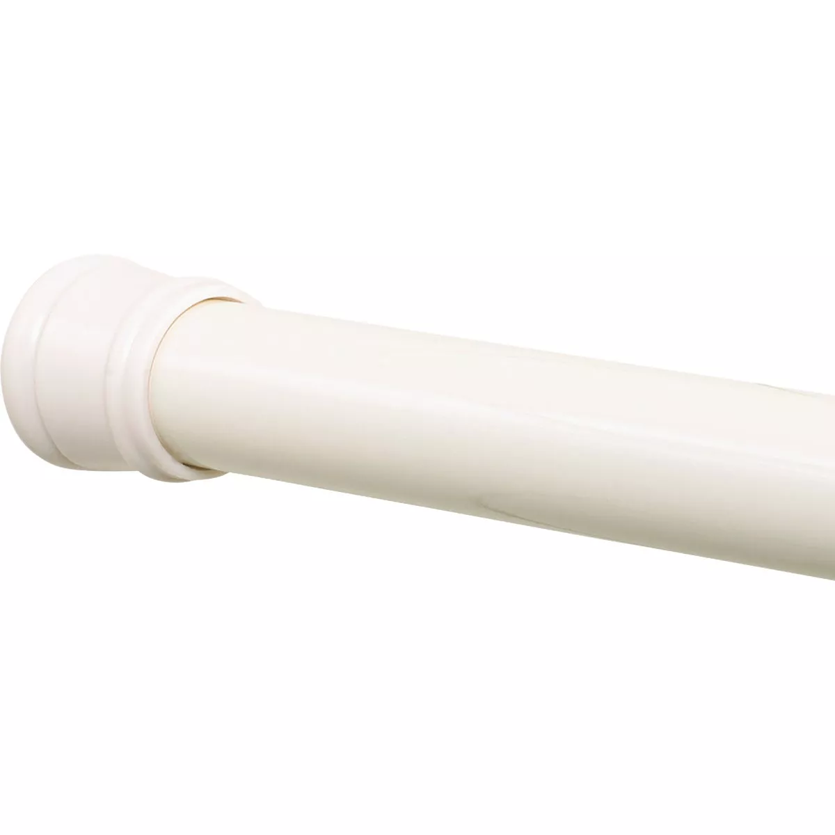 Zenith Zenna Home Straight 34-1/2 In. To 60 In. Adjustable Tension Shower Rod in Bone