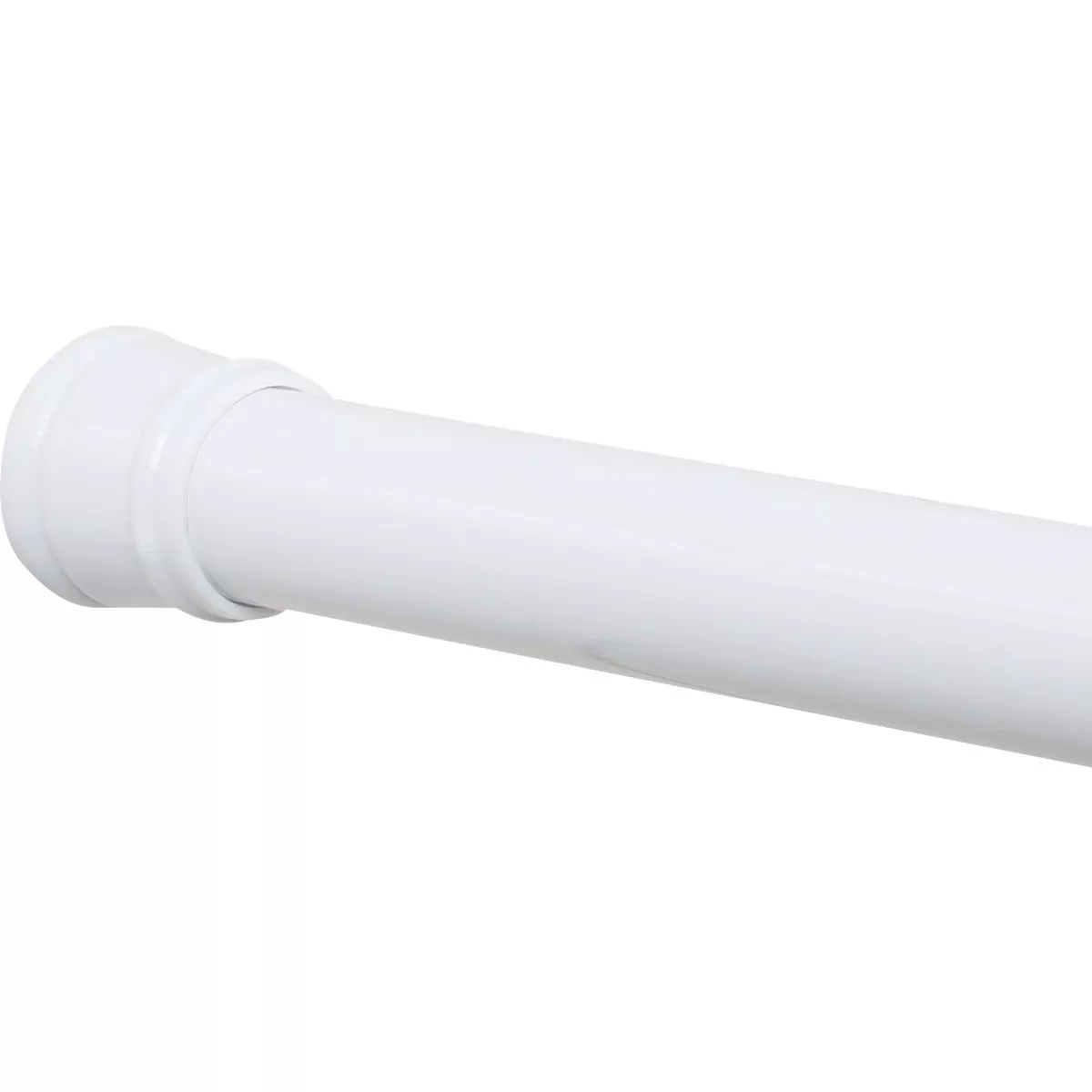 Zenith Zenna Home Straight 42 In. To 72 In. Adjustable Tension Shower Rod in White