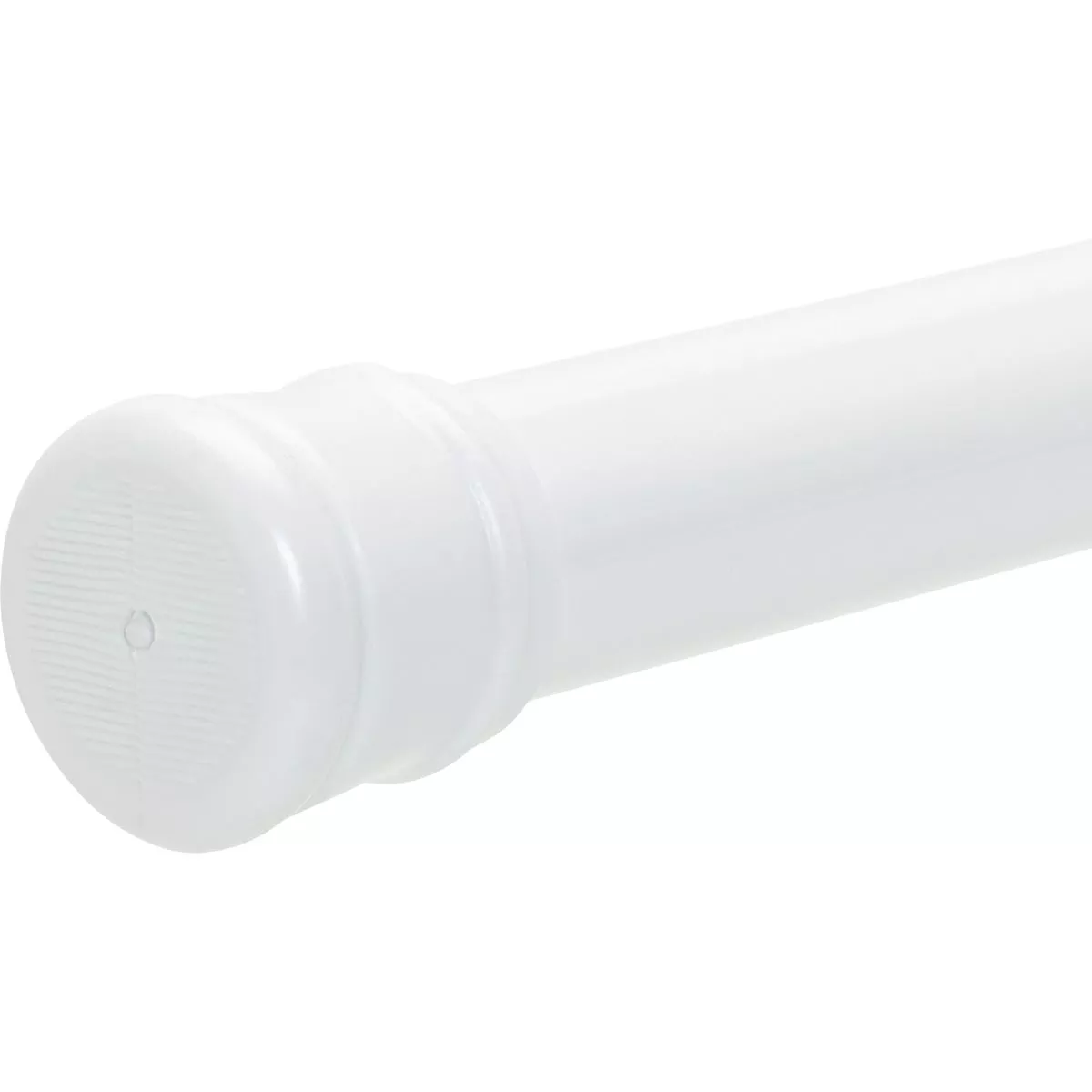 Zenith Zenna Home Straight 42 In. To 72 In. Adjustable Tension Shower Rod in White - photo 3