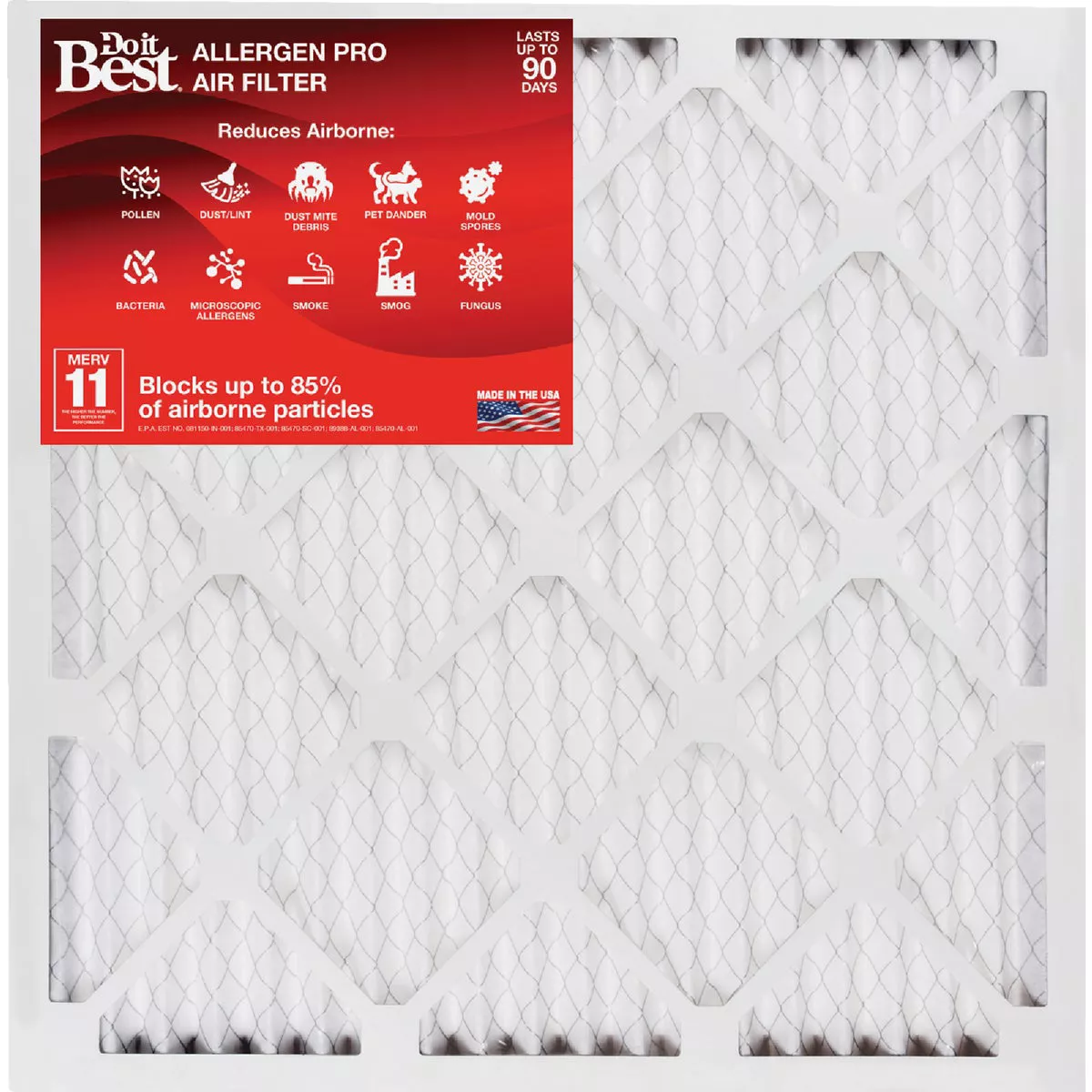 Do it Best 14 In. x 20 In. x 1 In. MERV 11 Furnace Filter