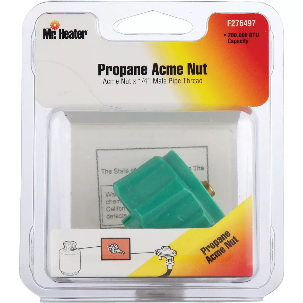 MR. HEATER Acme Nut x 1/4 In. MPT Under 200,000 BTU Quick Connect Male Plug - photo 2