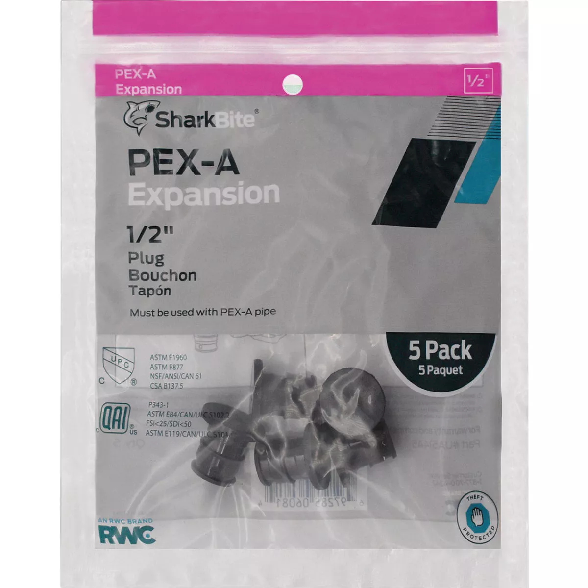 SharkBite 1/2 In. Poly PEX-A Plug (5-Pack) - photo 2