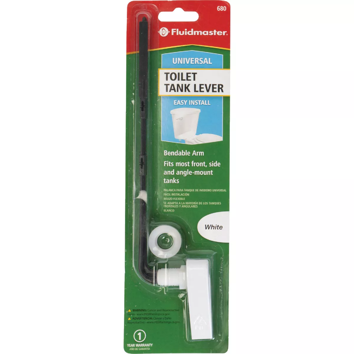 Fluidmaster Sure-Fit Basic White Tank Lever with Plastic Arm - photo 3