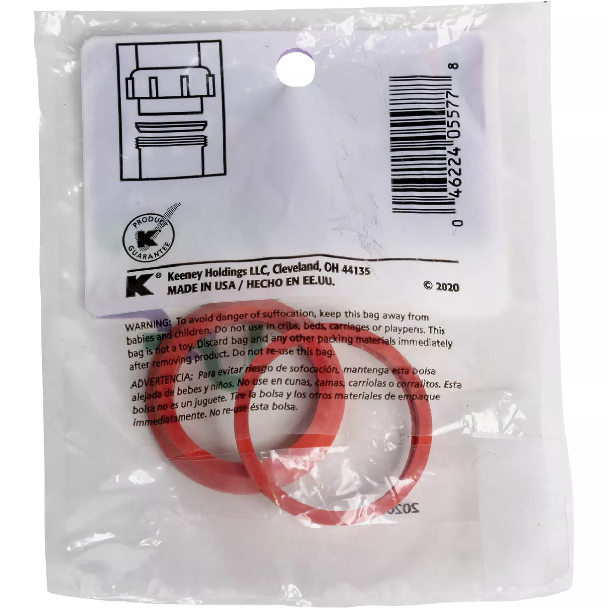 Keeney 1-1/2 In. x 1-1/4 In. Clear Poly Slip Joint Washers (2-Pack) - photo 3