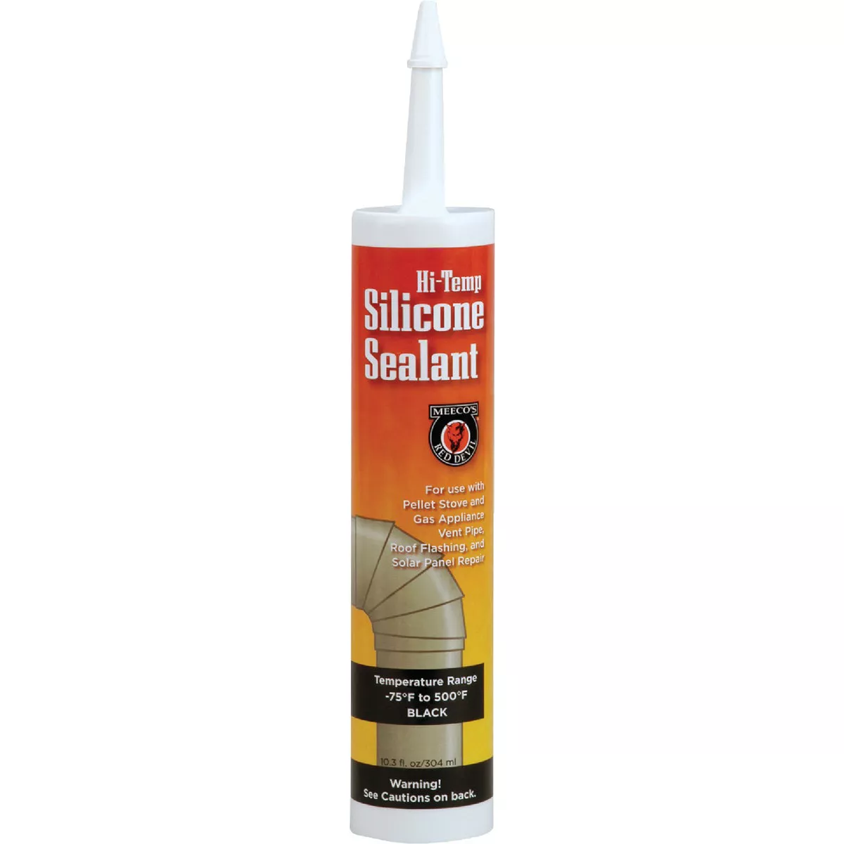 Meeco's Red Devil 10.3 Oz. Black Silicone Hi-Temp Sealant