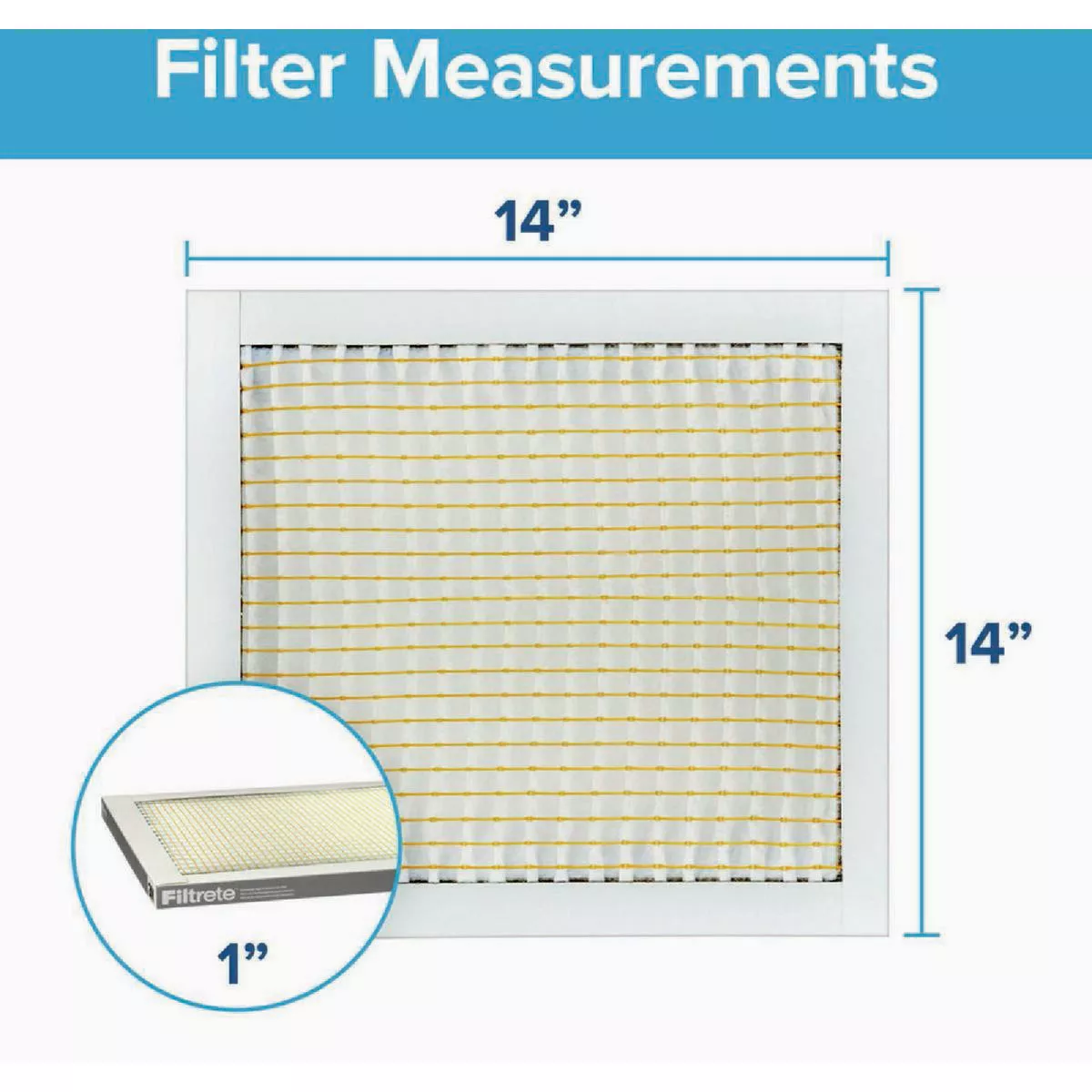 Filtrete 14 In. x 14 In. x 1 In. 300 MPR Basic Dust & Lint Furnace Filter, MERV 5 - photo 2