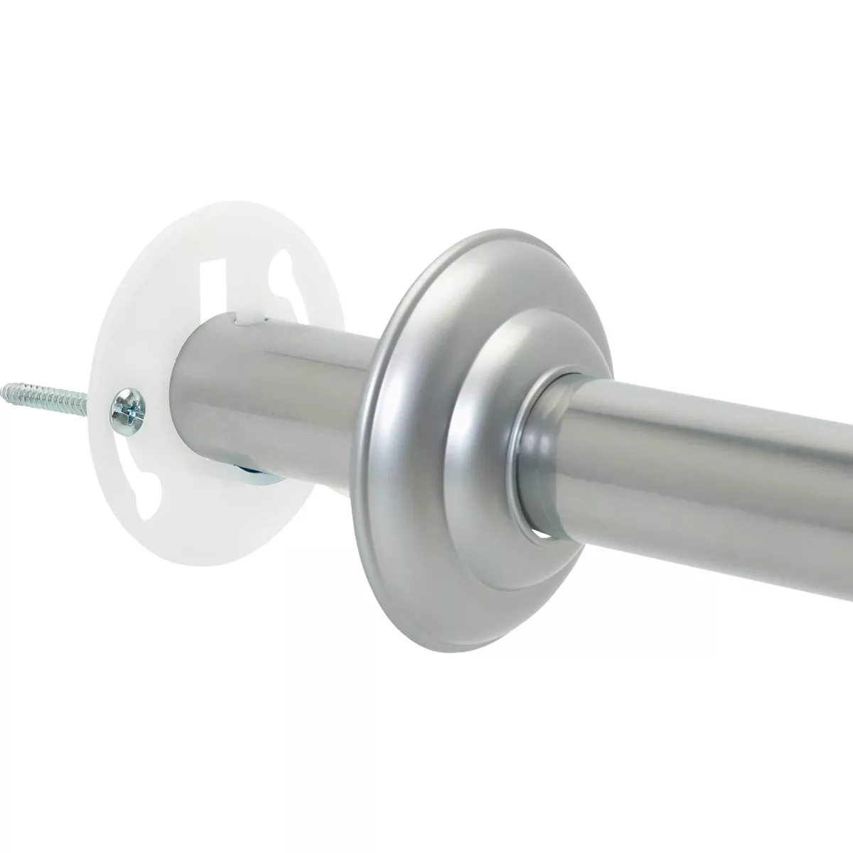 Zenith Zenna Home Straight 41 In. To 72 In. Adjustable Fixed Shower Rod in Chrome - photo 3