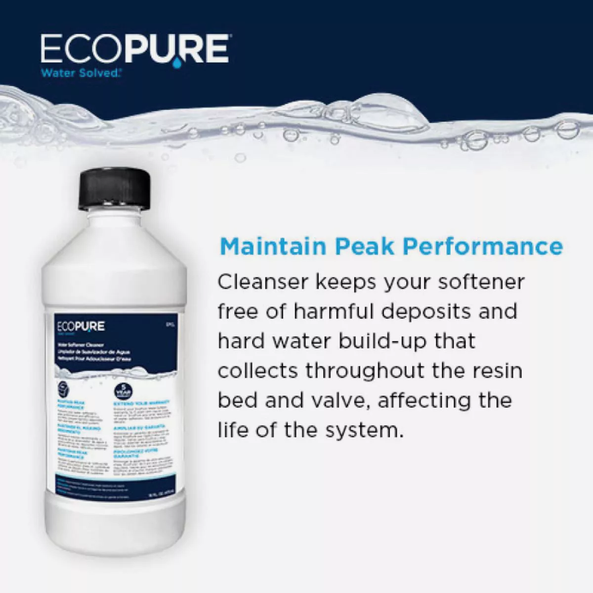 EcoPure 16 Oz. Liquid Water Softener Cleaner - photo 2