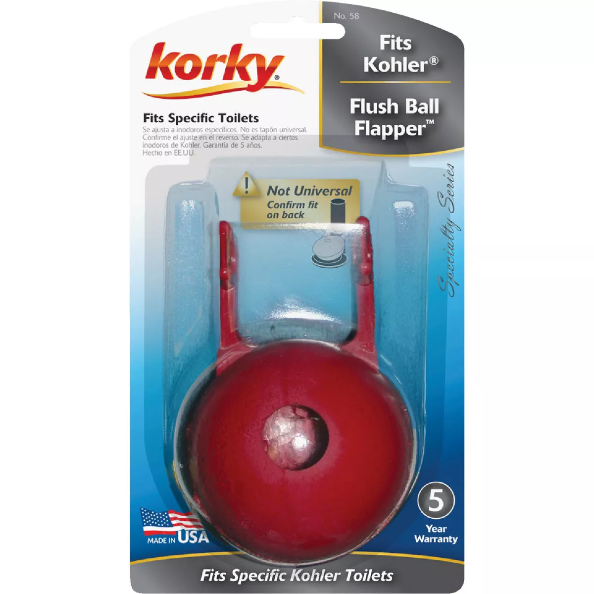 Korky Kohler Rubber Flush Ball Toilet Flapper - photo 2