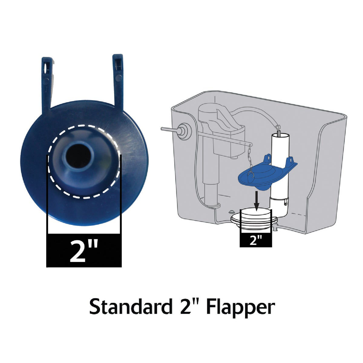 Korky Briggs Vacuity Toilets Rubber Flapper with Adjustable Float and Stainless Steel Chain Do