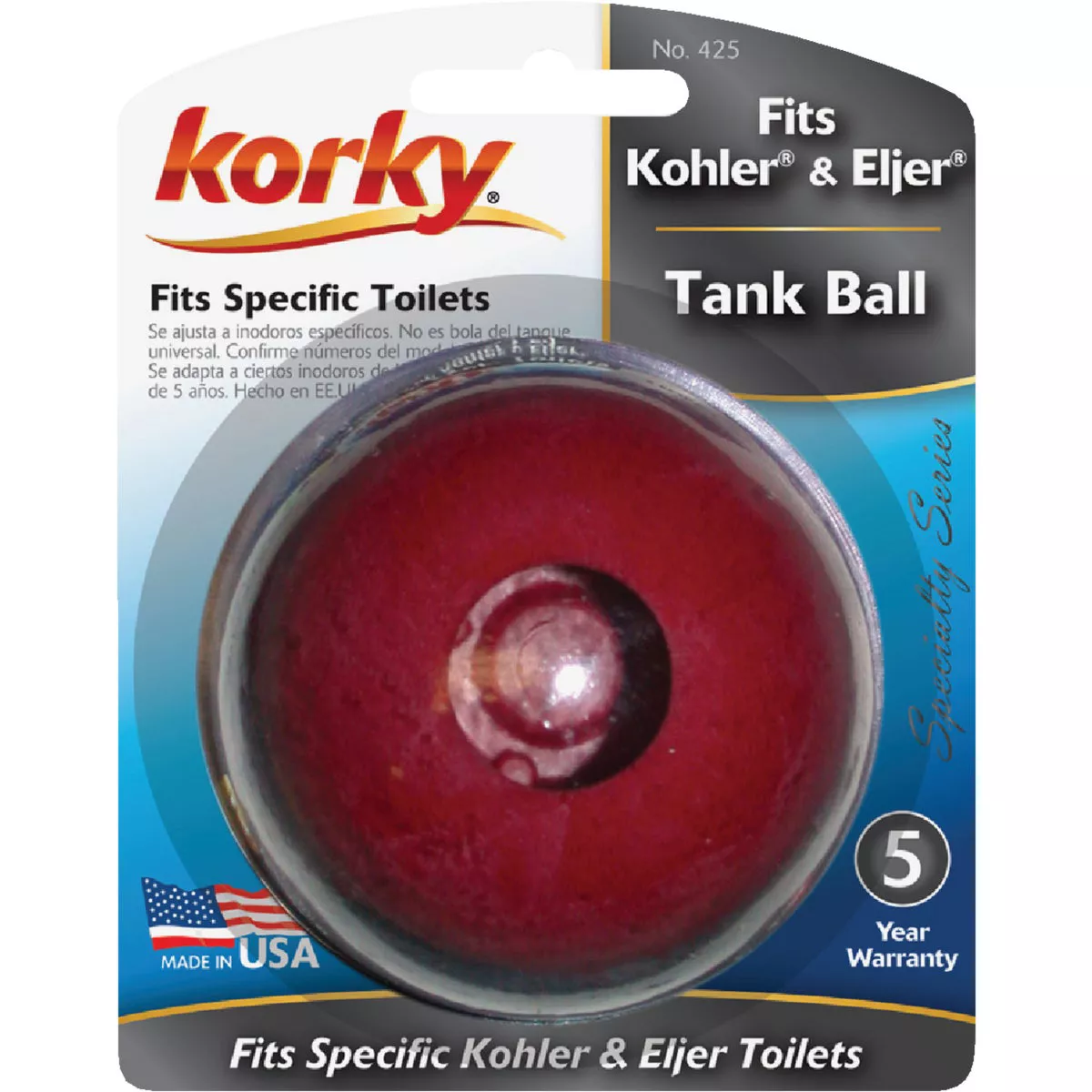 Korky Red Chlorazone Rubber Tank Ball - photo 2