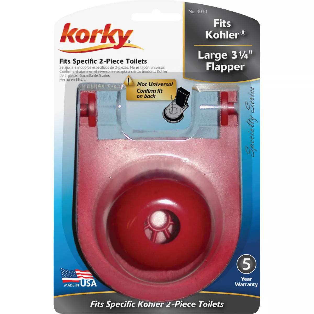 Korky Kohler Class 5, 3 In. Rubber Flapper - photo 2