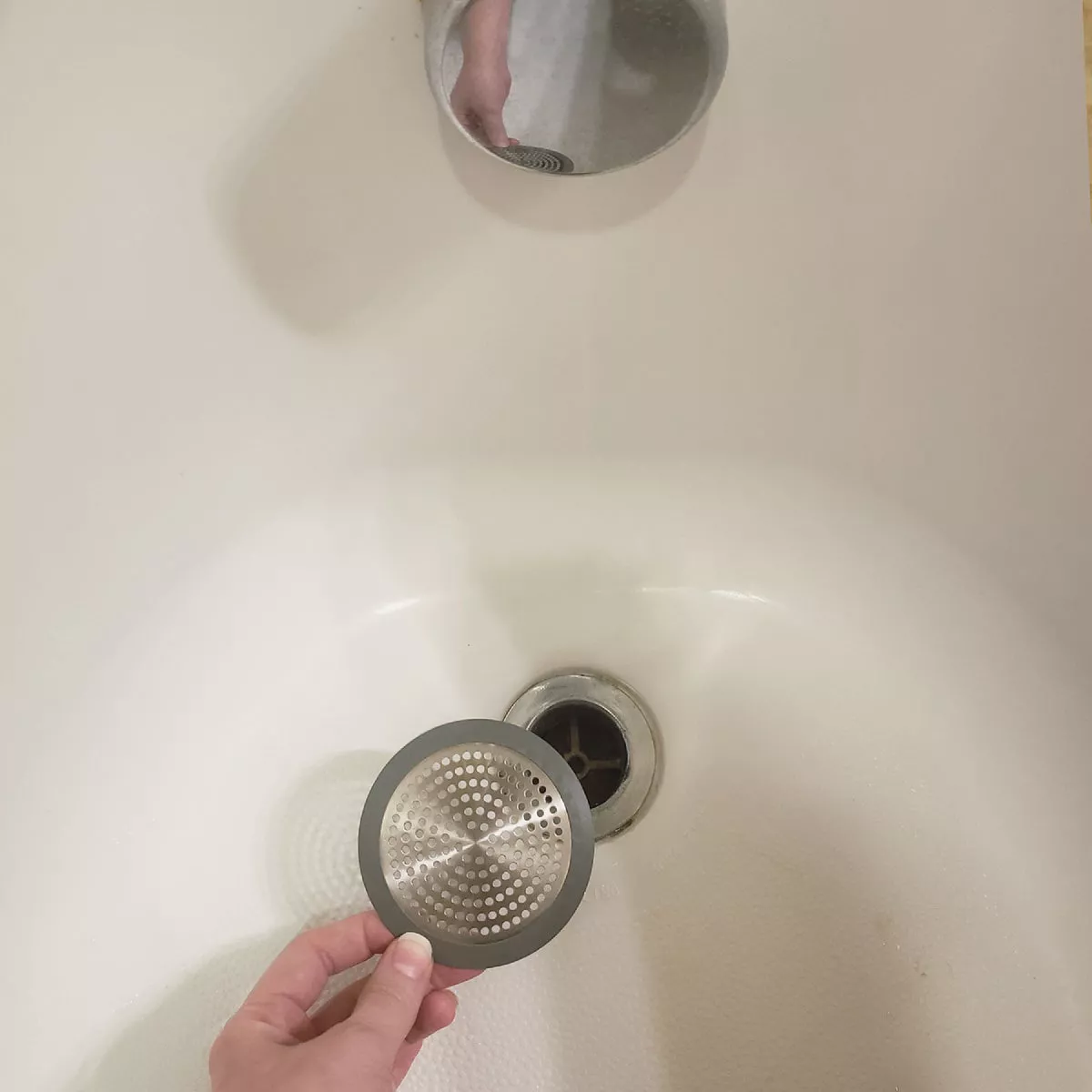 Danco Brushed Nickel Hair Catcher and Drain Protector For Bathroom Sink & Bathtub - photo 3