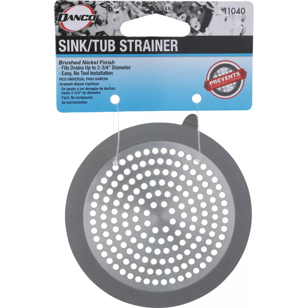 Danco Brushed Nickel Hair Catcher and Drain Protector For Bathroom Sink & Bathtub - photo 2