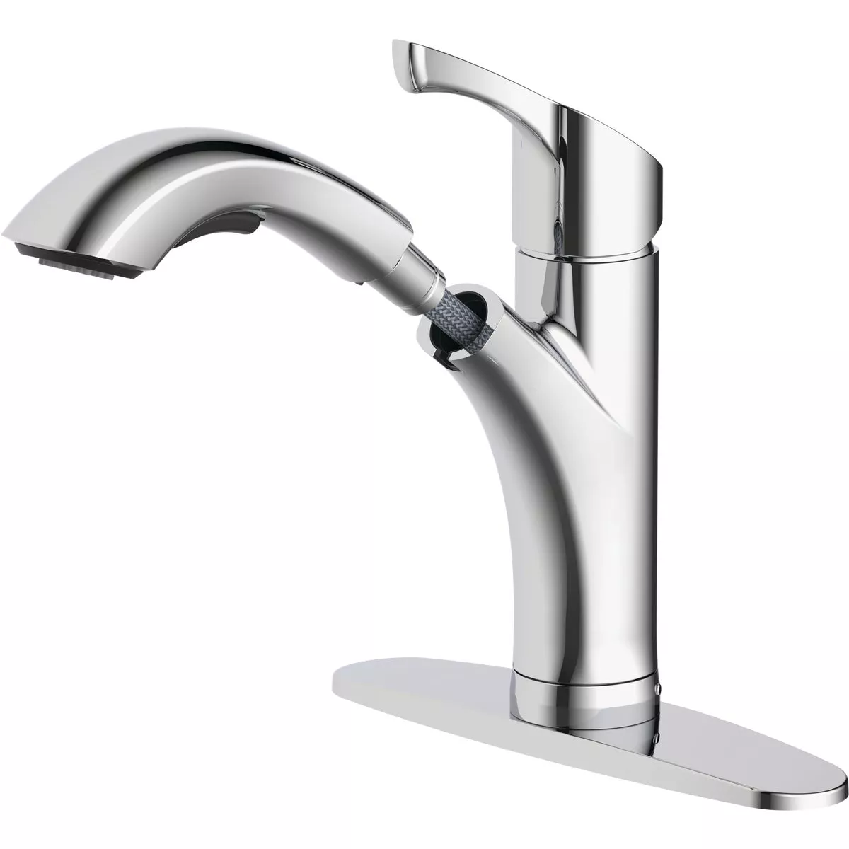 Home Impressions 1-Handle Lever Pull-Out Kitchen Faucet, Polished Chrome - photo 2