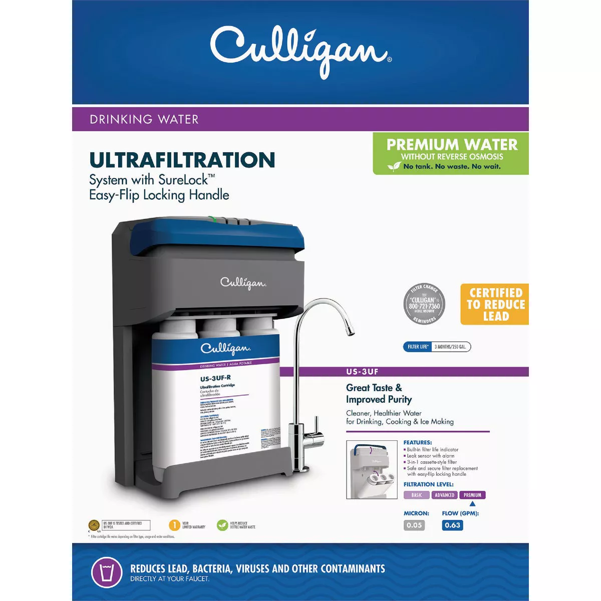 Culligan US-3UF Under Sink Drinking Water Ultra Filtration System - photo 2