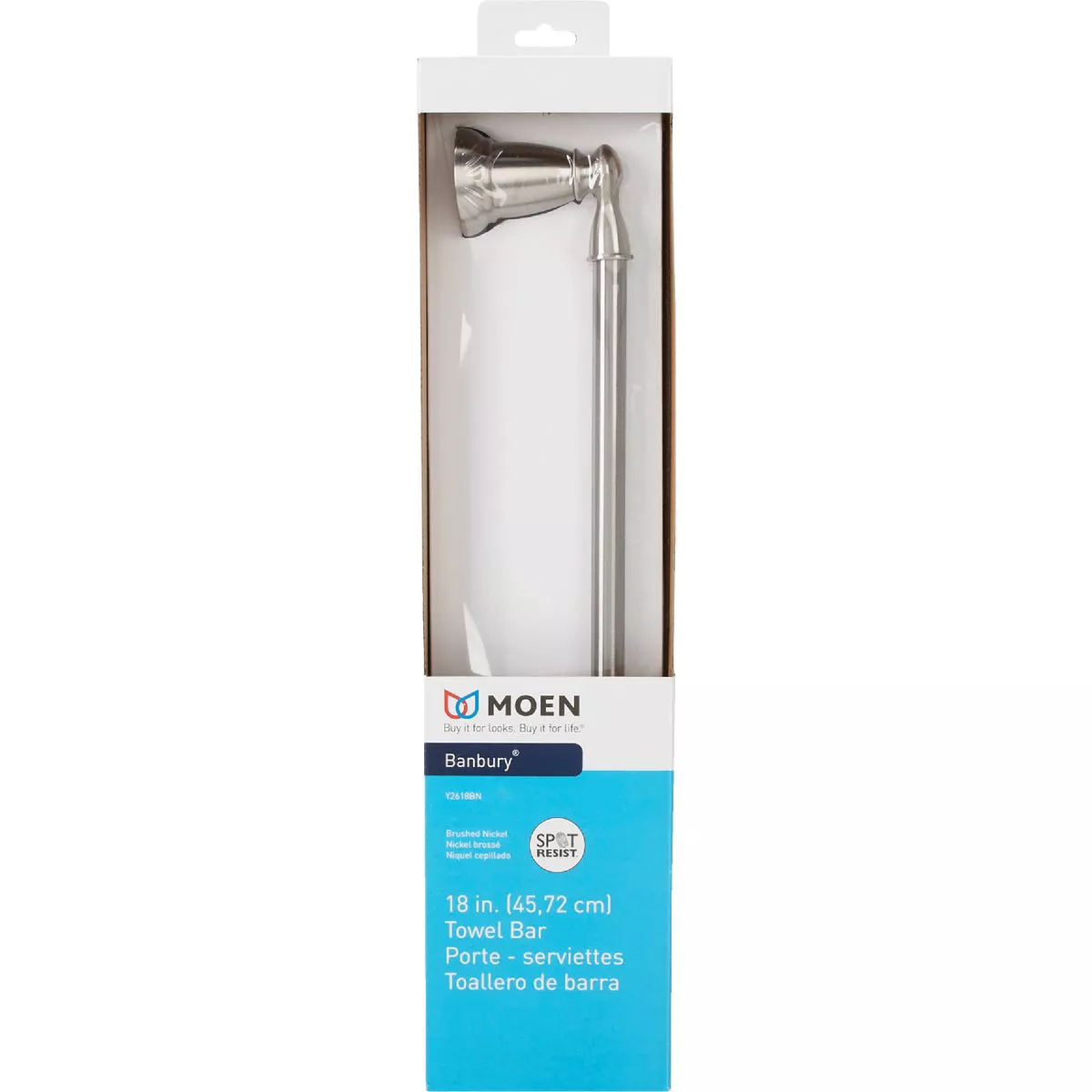 Moen Banbury 18 In. Towel Bar, Brushed Nickel - photo 2