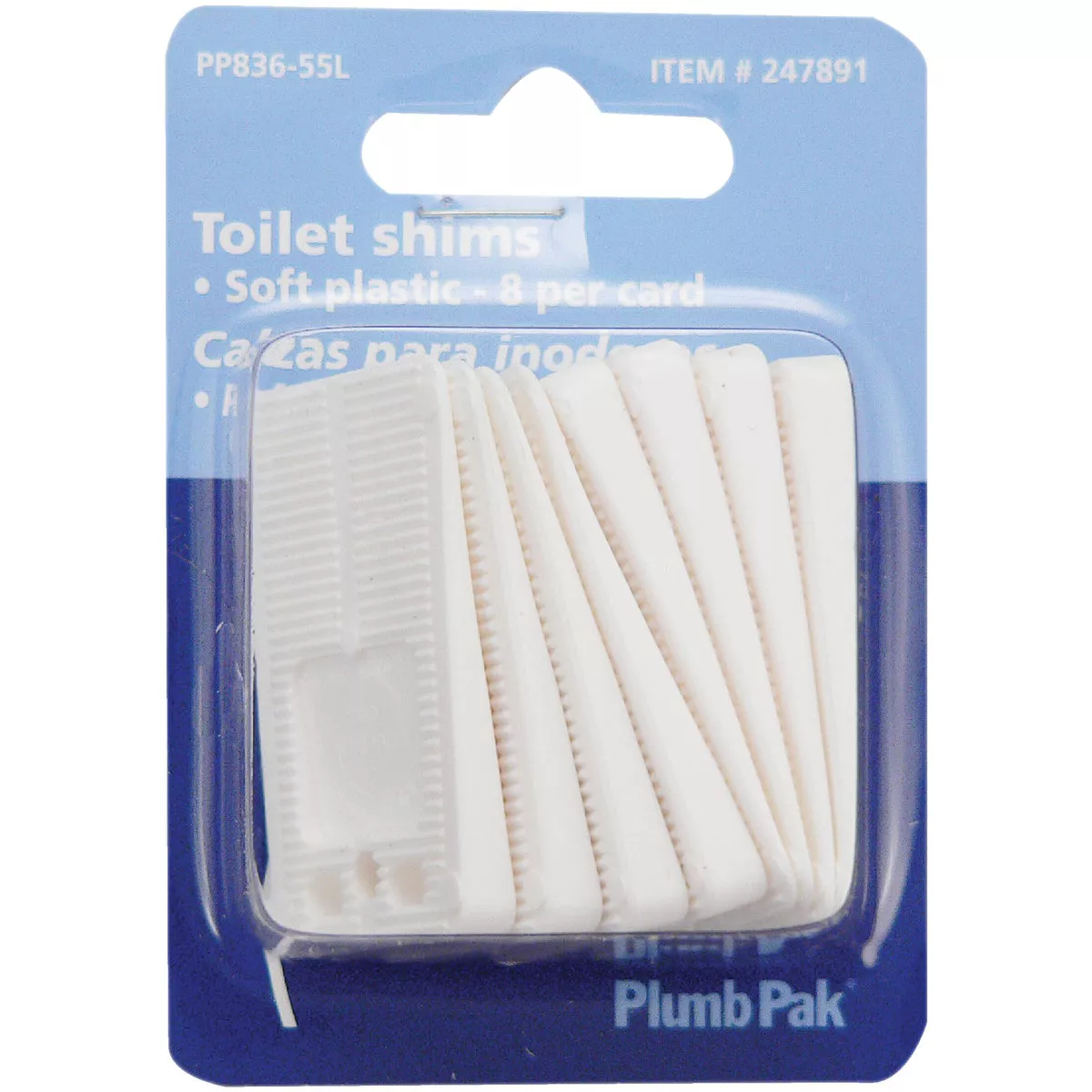 Plumb Pak White Plastic Toilet Shim (8-Pack) - photo 2