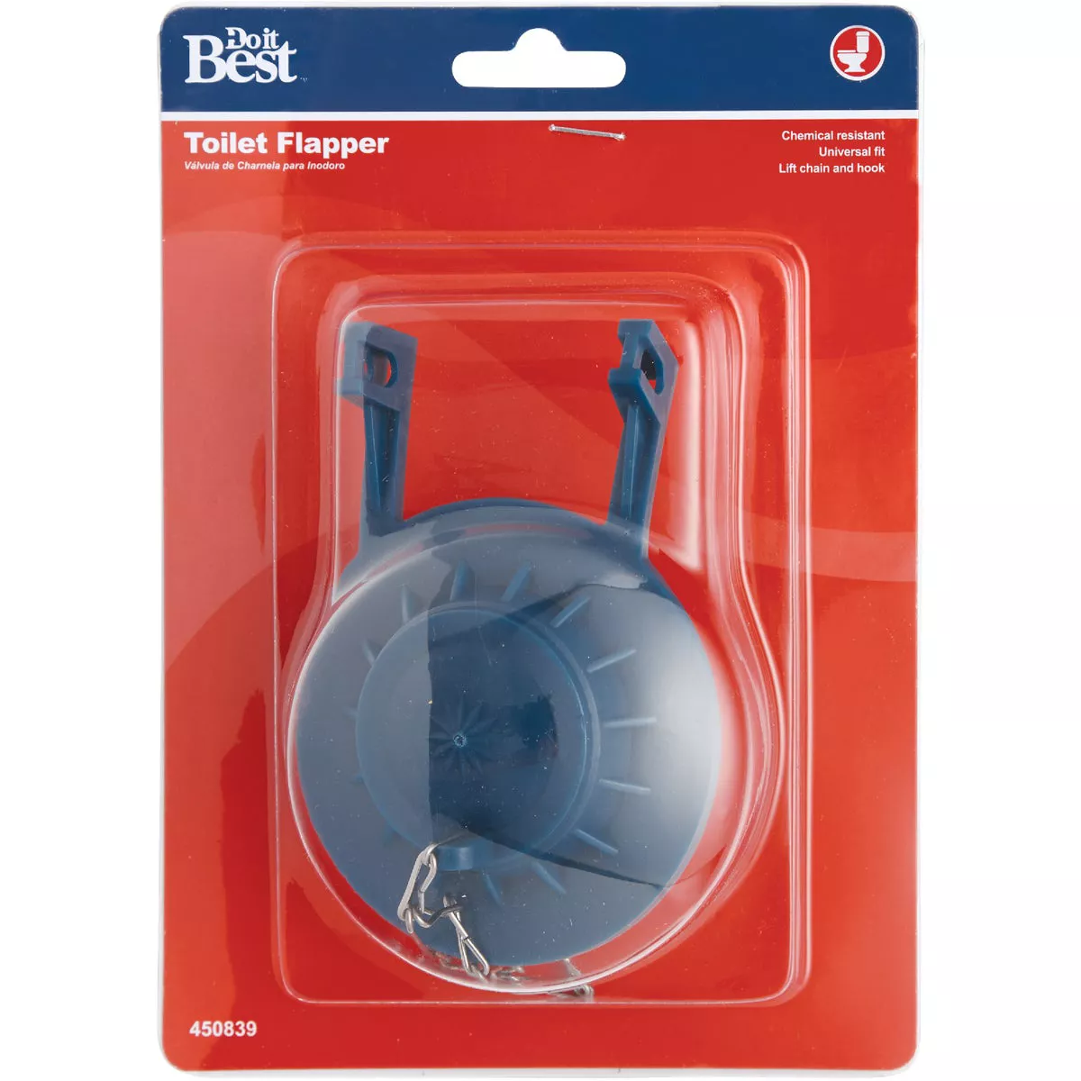 Do it Best Universal 2 In. PVC Composition Toilet Flapper with Stainless Steel Chain - photo 2