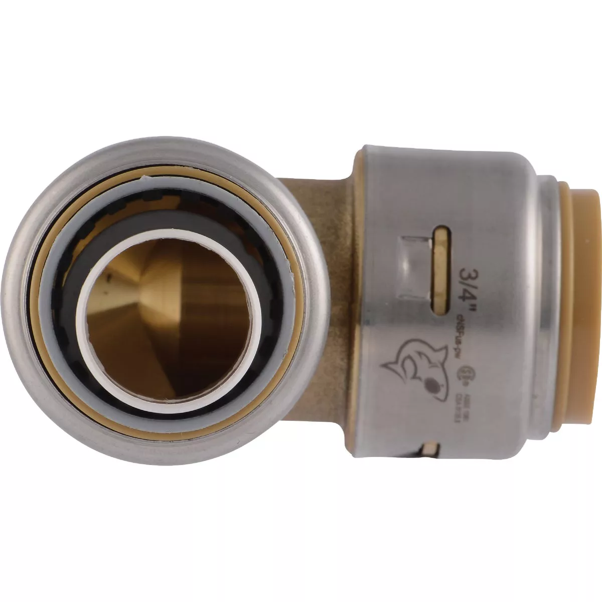 SharkBite 3/4 In. CTS x 3/4 In. Polybutylene 90 Deg. Push-to-Connect Conversion Brass Elbow - photo 2