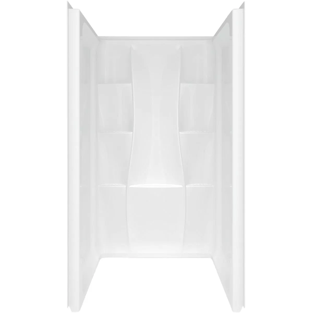 Delta Classic 400 36 In. x 36 In. Shower Wall Set in White (3-Piece)