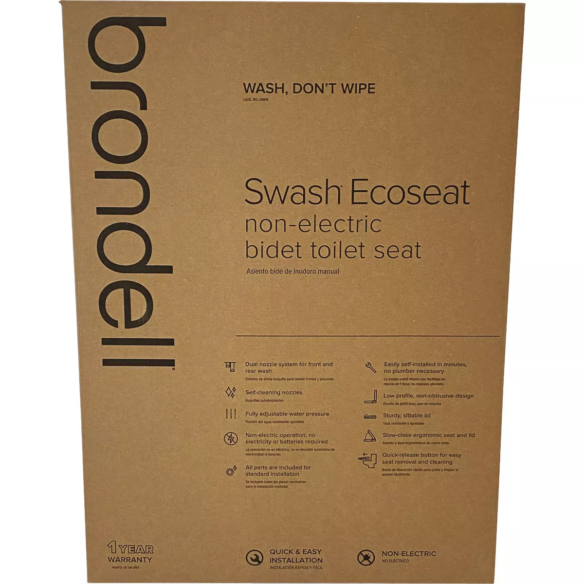 Brondell EcoSeat Round White Bidet Seat with Adjustable Pressure - photo 2