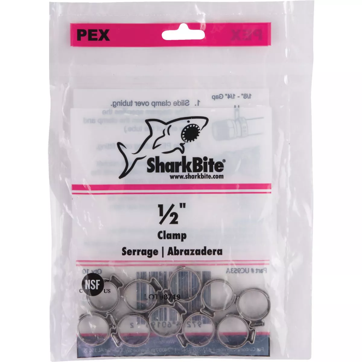 SharkBite 1/2 In. Stainless Steel PEX Cinch Clamps (10-Pack) - photo 2