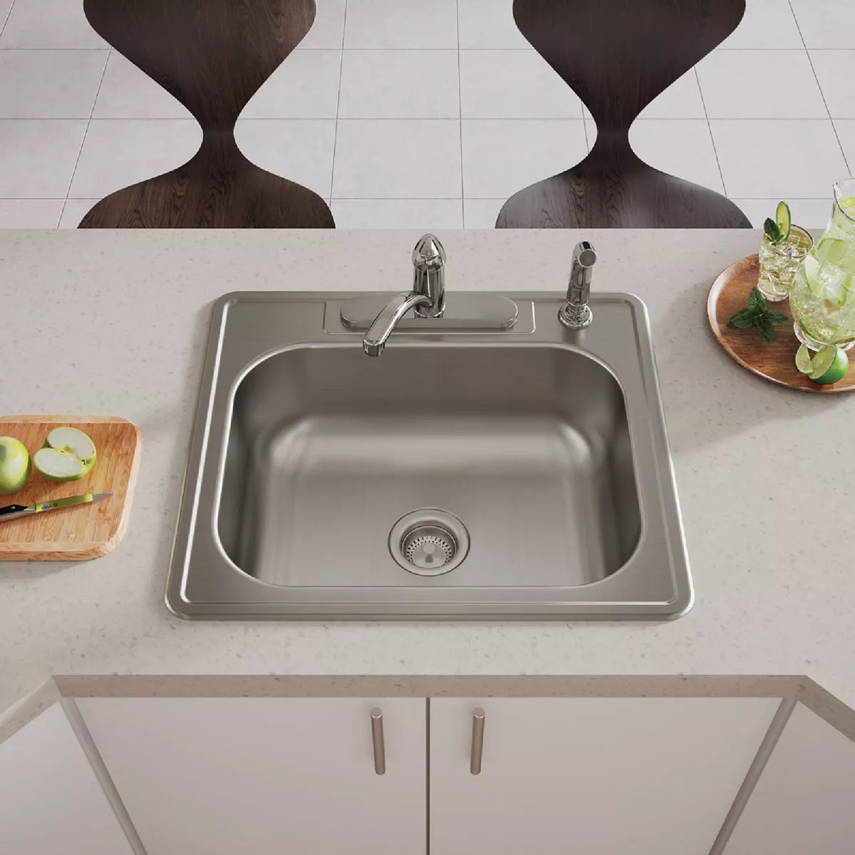 Elkay Dayton 25 In. x 22 In. x 8-1/16 In. Single Bowl Drop-In Kitchen Sink, Stainless Steel - photo 2