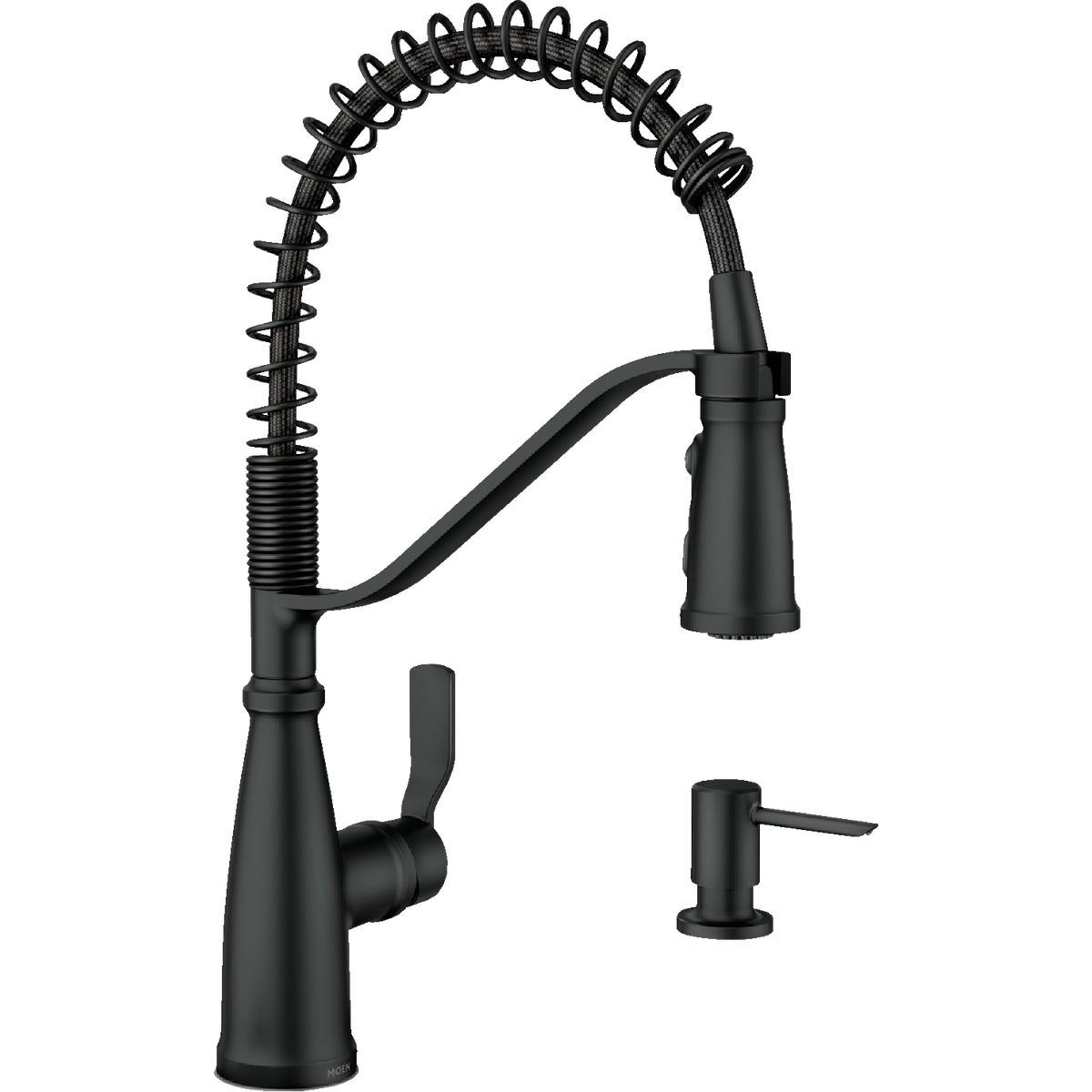 Moen Nolia 1Handle PullDown Widespread Kitchen Faucet, Matte Black