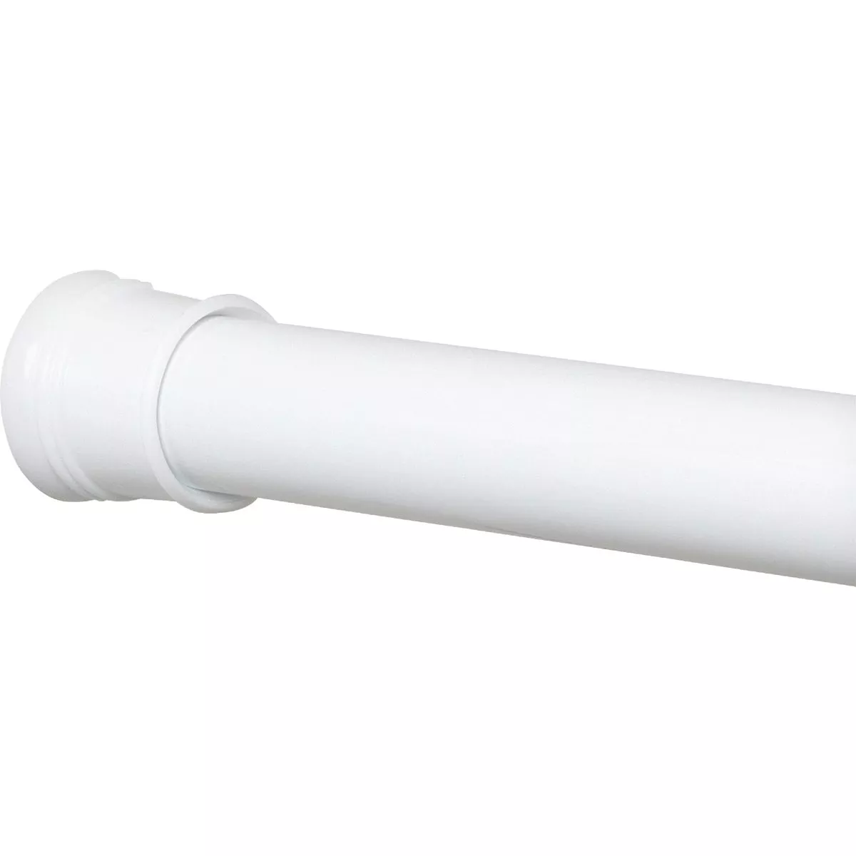 Zenith Zenna Home Straight 52 In. to 86 In. Adjustable Tension Shower Rod in White