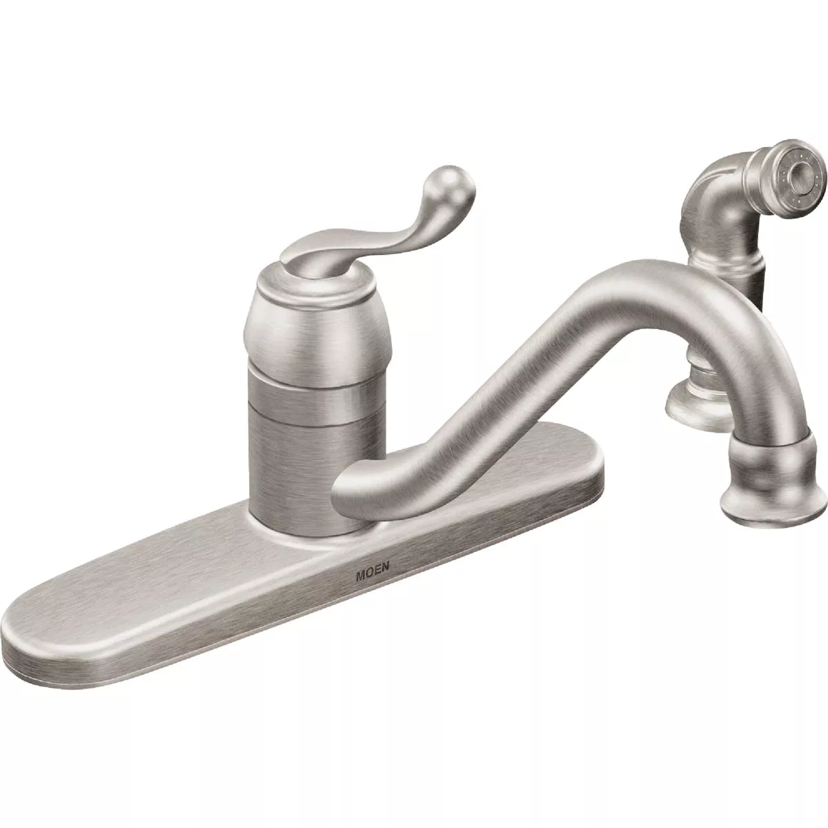 Moen Muirfield 1-Handle Lever Kitchen Faucet with Side Spray, Spot Resist Stainless Steel