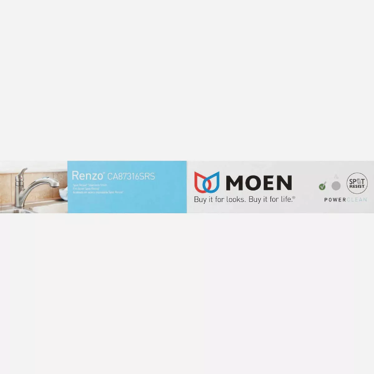Moen Renzo 1-Handle Lever Pull-Out Kitchen Faucet, Stainless Steel - photo 3