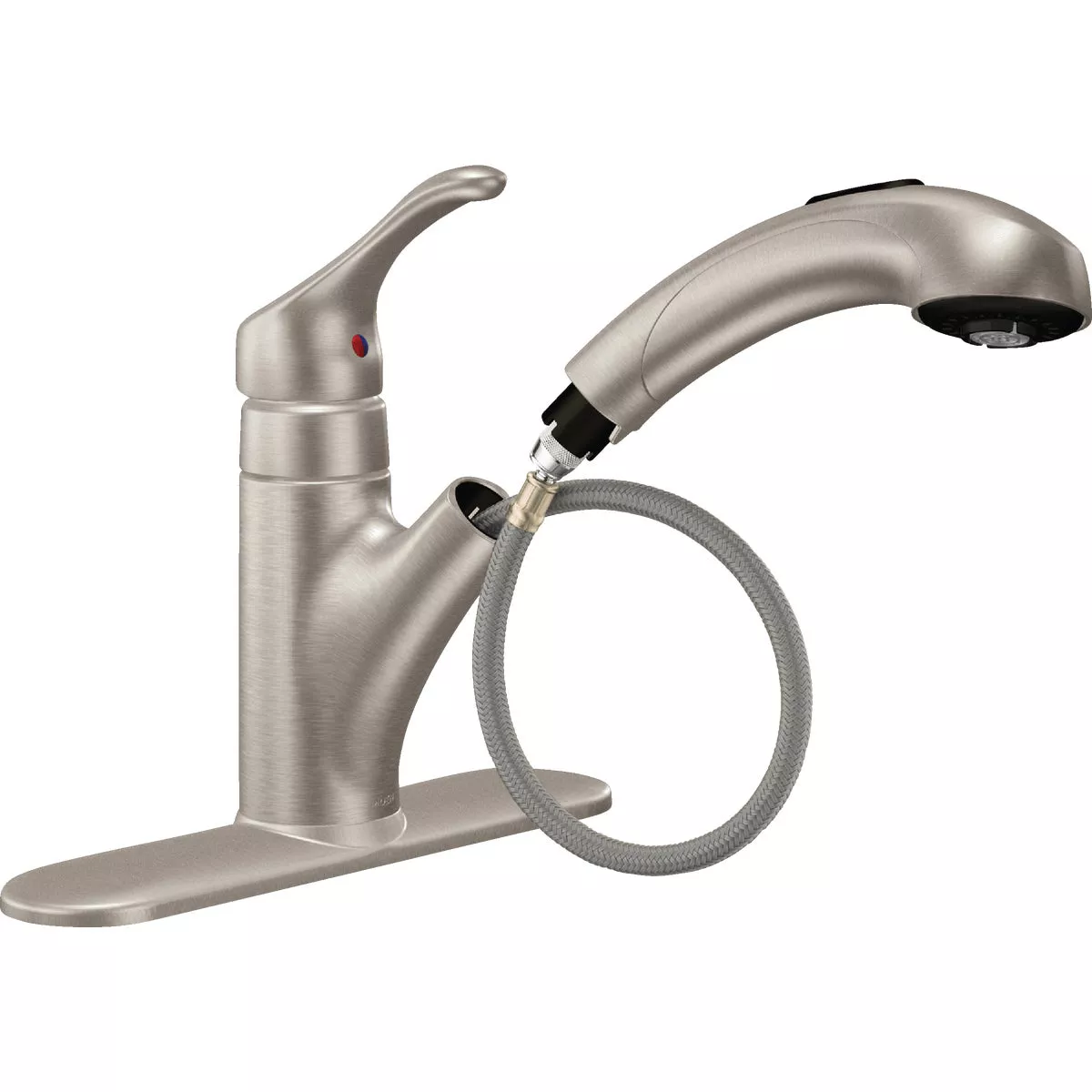 Moen Renzo 1-Handle Lever Pull-Out Kitchen Faucet, Stainless Steel - photo 4