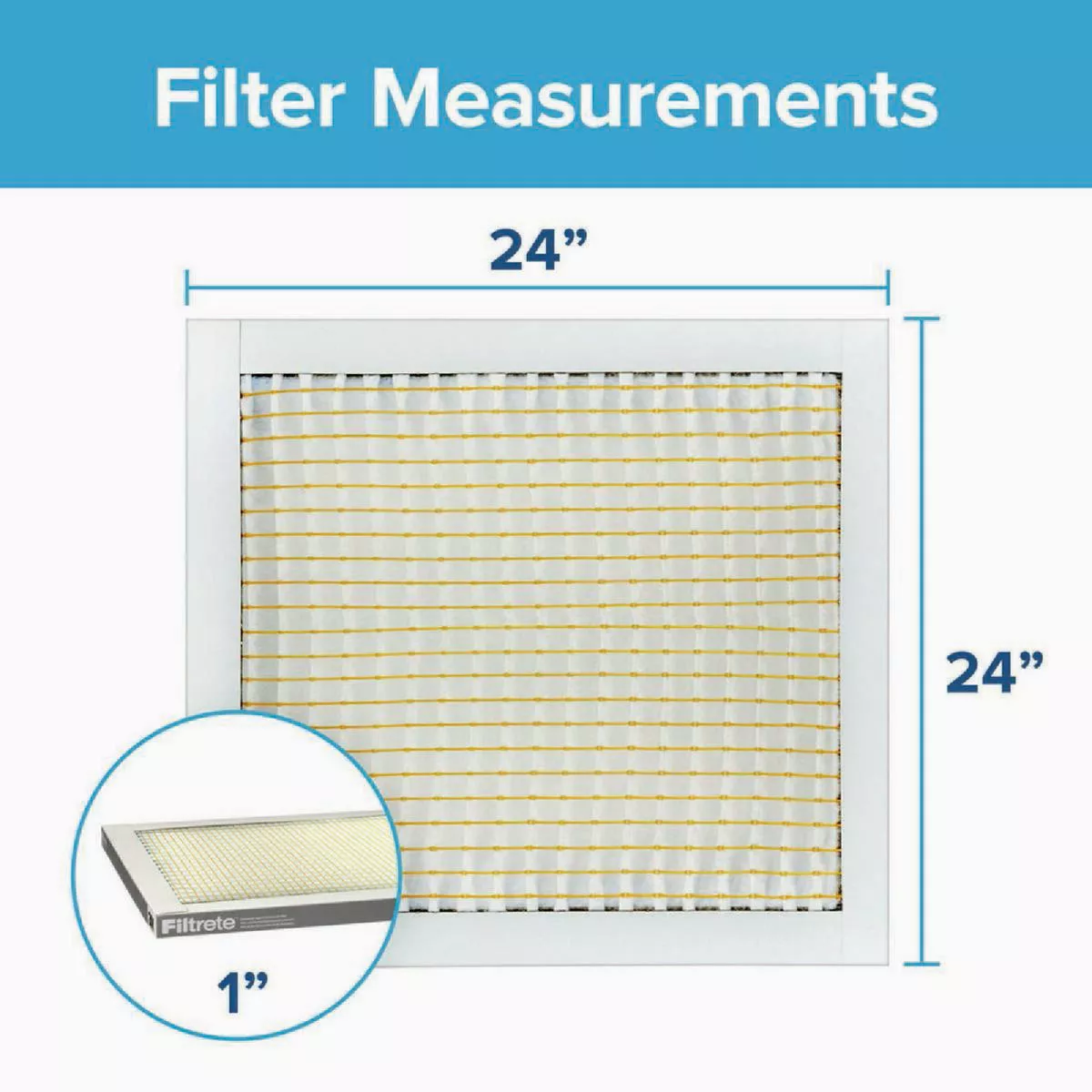 Filtrete 24 In. x 24 In. x 1 In. Basic Dust & Lint 300 MPR Furnace Filter - photo 2