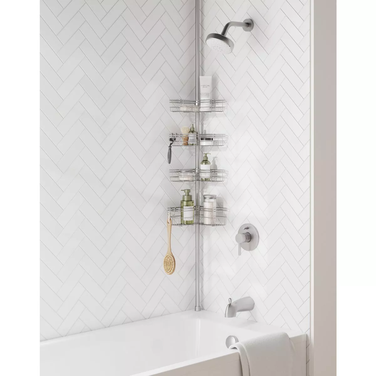 Zenith Zenna Home Metal 12 In. x 97 In. Shower Caddy - photo 8
