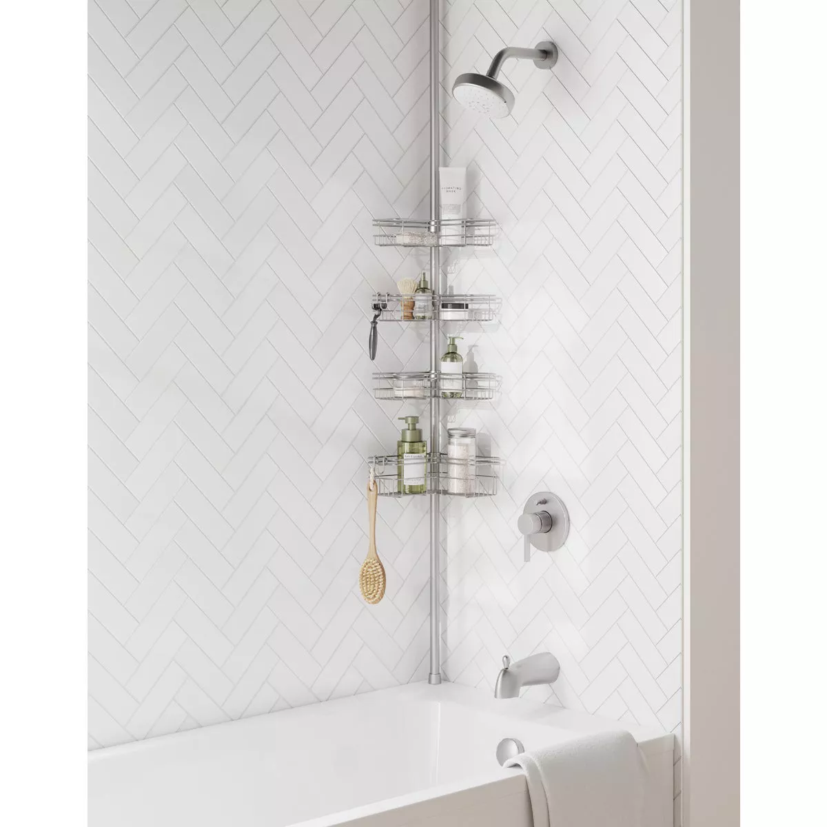 Zenith Zenna Home Metal 12 In. x 97 In. Shower Caddy - photo 3