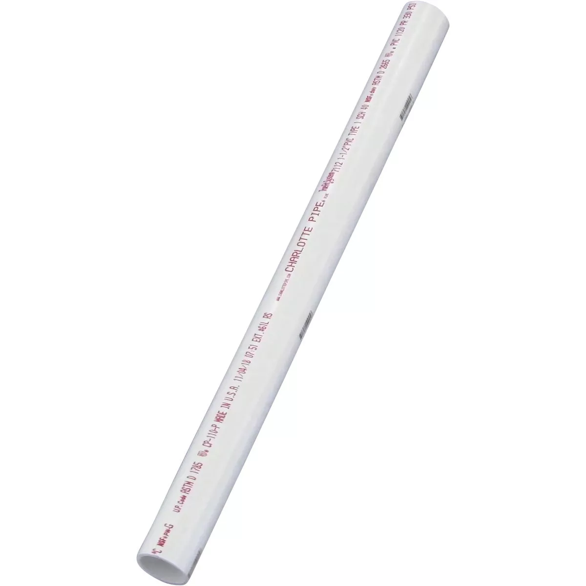 Charlotte Pipe 1-1/2 In. x 2 Ft. Schedule 40 PVC-DWV Solid Core Pipe