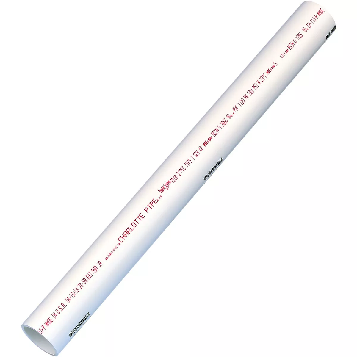 Charlotte Pipe 2 In. x 2 Ft. Schedule 40 PVC-DWV Solid Core Pipe