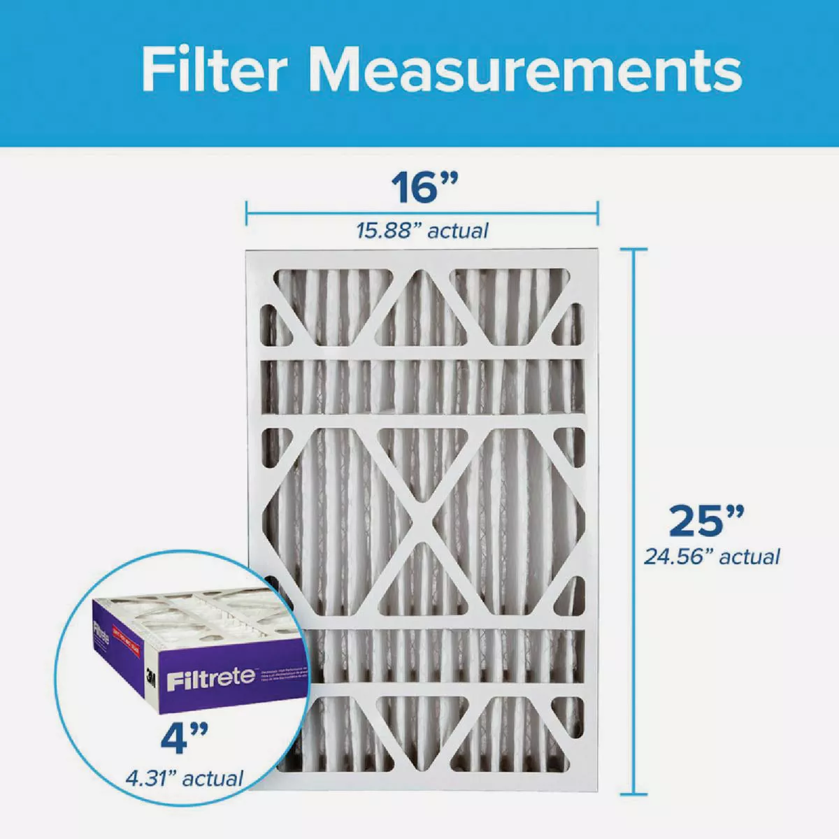 Filtrete Ultra Allergen Reduction Deep Pleat Filter, 16 In. x 25 In. x 4 In. - photo 2