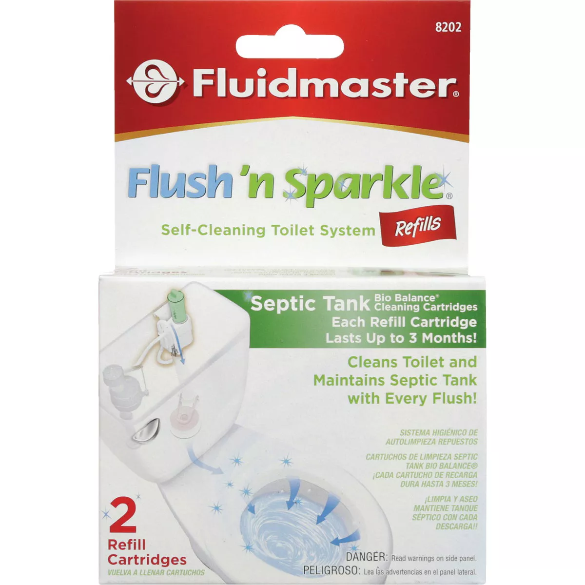 Fluidmaster Flush 'n Sparkle Septic Tank Care Toilet Cartridge (2-Pack) - photo 2