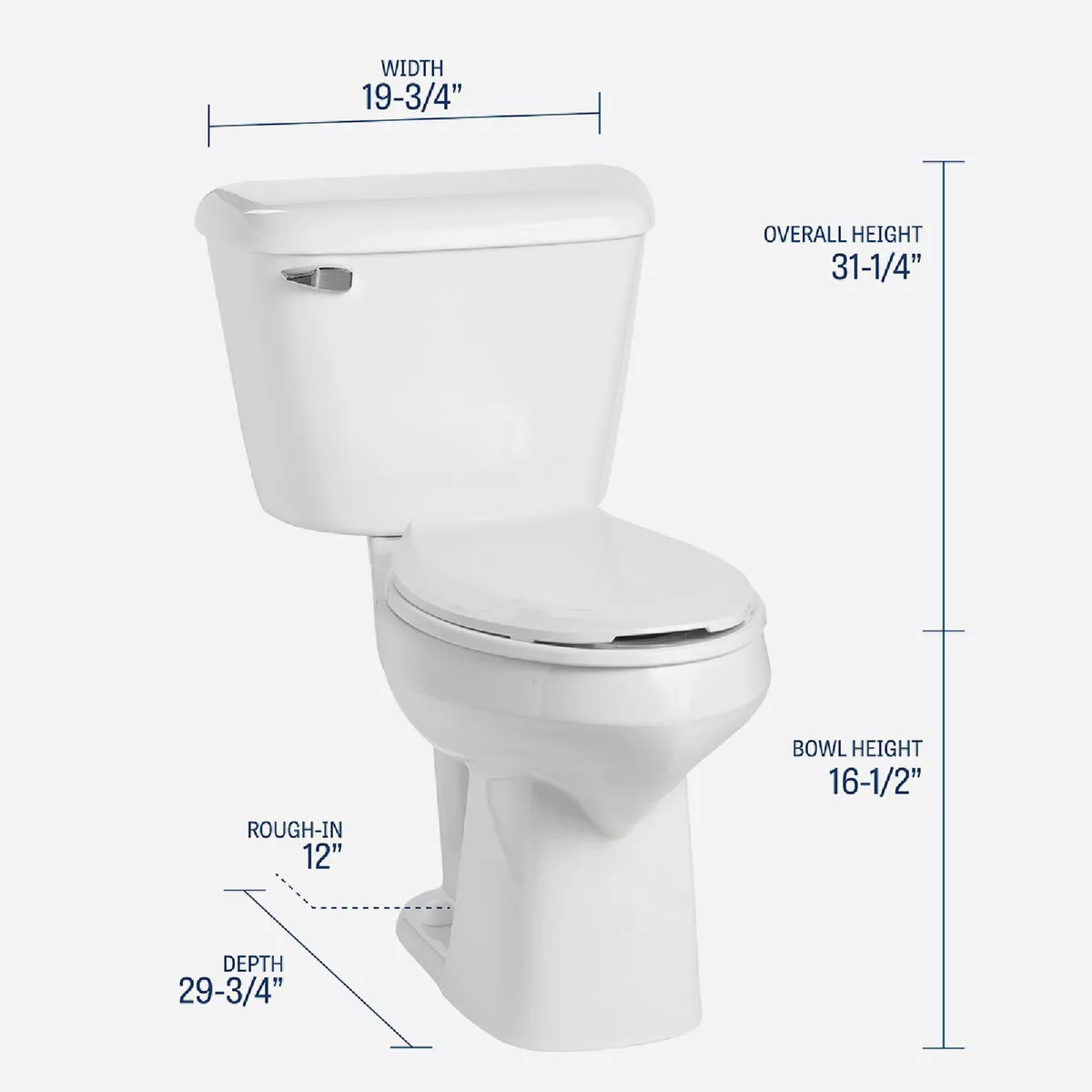 Mansfield Pro-Fit 3 SmartHeight White Elongated Bowl 1.6 GPF Complete Toilet - photo 6