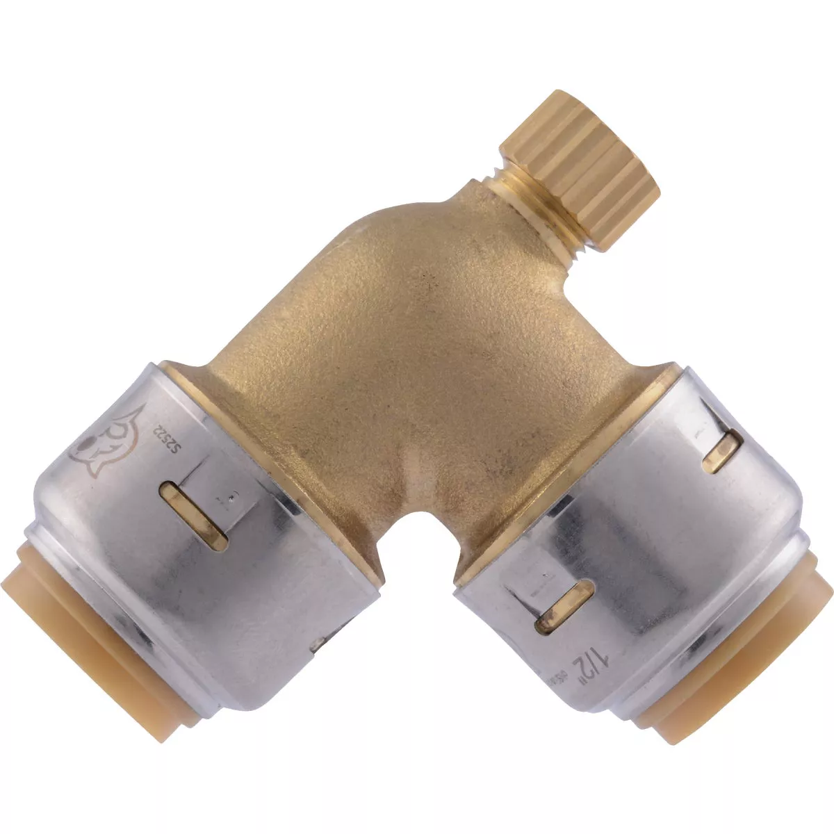 SharkBite 1/2 In x 1/2 In. 90 Deg. Push-to-Connect Brass Elbow with Drain - photo 4